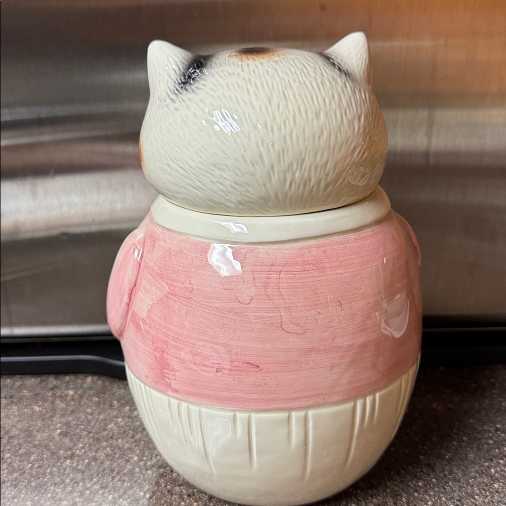 Vintage Ron Gordon Ceramic Cat Treat Jar - Picture 3 of 5